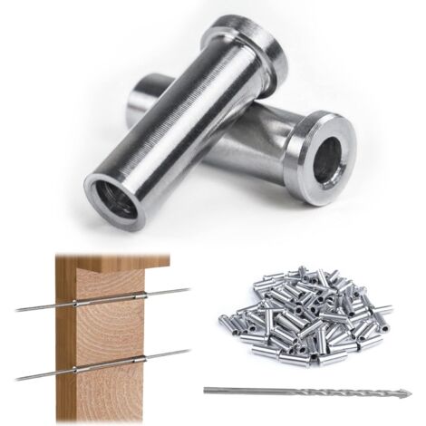 Lot de 100 manchons de protection en acier inoxydable T316 – Pour poteaux en bois – Résistance à la corrosion – Installation facile