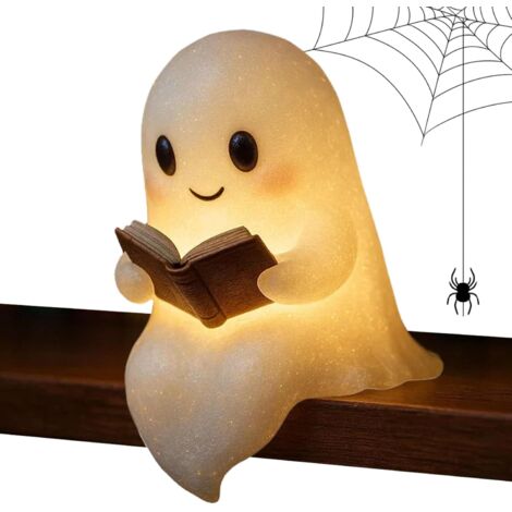 Lampe de lecture fantôme, lampe rétro d'Halloween, style livresque