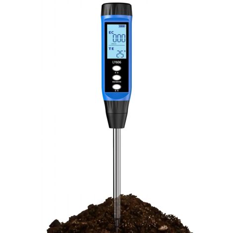 Testeur EC, testeur de conductivité, détection rapide de la température du sol, pour l'entretien des plantes dans les serres, les jardins et les exploitations agricoles, en intérieur comme en extérieu (1/5)