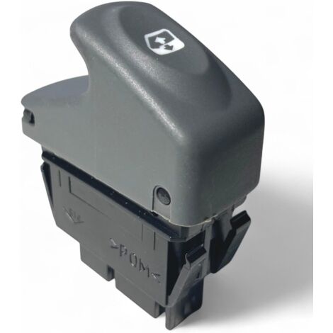Bouton Interrupteur Gris pour Commande de Lève Vitre avant gauche ou droite compatible pour Renault Clio 2 Kangoo Megane I Scenic I OEM 7700838101 7700421120