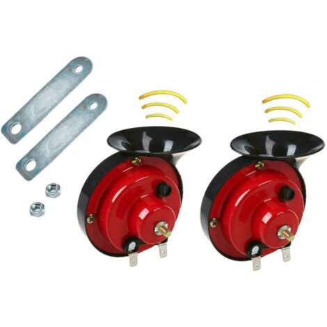 Klaxon de train super puissant 110 dB pour camion, train, bateau, voiture, escargot électrique, 12 V, étanche, double klaxon de rampe sonore pour voiture et moto (1/5)