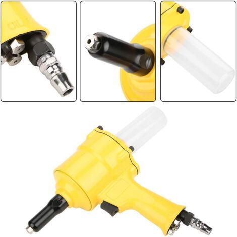 Kit de riveteuse pneumatique, 1/4 'M5-M6 Air Rivet Nut Gun Gun Pull Nut Kit de riveteuse pneumatique, 1/4 'M5-M6 Air Rivet Nut Gun Gun Pull Nut