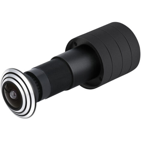Caméra de vidéosurveillance (1080p, grand angle, 180 degrés, avec ouvre-porte, mini judas - Application WiFi Connect V380 Pro (objectif fisheye 1,66 mm))