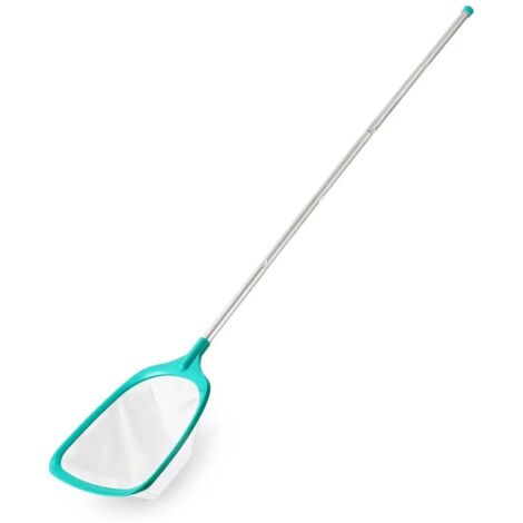 145.5cm Epuisette piscine, Filet d'écumoire pratique pour bassin - Filet rétractable pour enlever les feuilles de piscine - Filet professionnel (1/5)