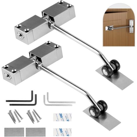 2 Pièces Ferme-Porte Automatique, Ajustable Fermeture Porte, Alliage de Zinc Ferme Porte, Réglable Ferme-Porte à Ressort pour Résidentiel Bureau Chambre Coucher (1/5)