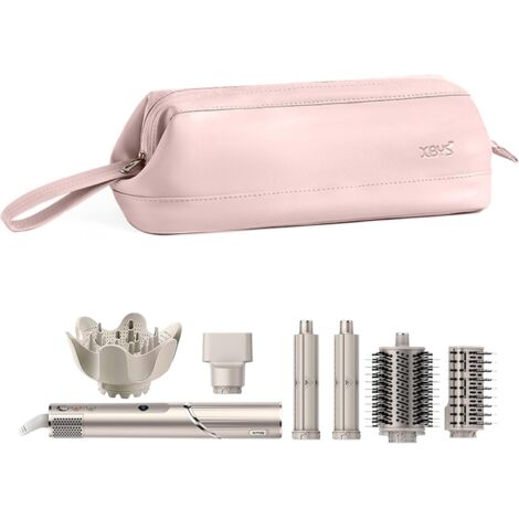 Linpr Sac de Rangement de Voyage pour Styler Complet Dyson Airwrap/Shark Flexstyle et Accessoires, Étui de Voyage Portable, Étui de Transport Étanche pour Sèche-Cheveux (Rose, Couche Unique) (1/5)