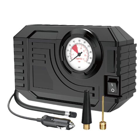 Compresseur d'air Portable 10bar Gonfleur de Pneus - Pompe Électrique Accessoire Véhicule pour Voitures Camions Motos Scooters et Objets Gonflables (1/5)