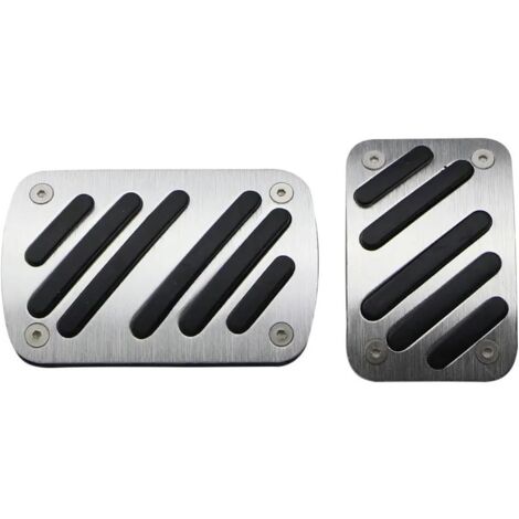 Repose-Pied Kit Pédales D'accélérateur Et d'embrayage Frein Voiture Aluminium Couvercle Pédale Automatique pour Peugeot 308 SW 408 4008 5008 Accessoires Freins Pédale Couvre(Couleur:Argent)