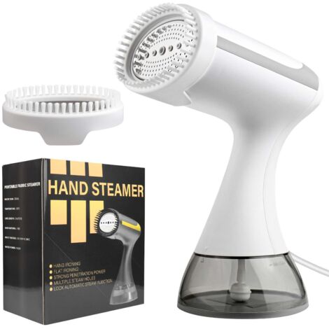 Défroisseur à vapeur portable 1500W – Vapeur puissante en 20 secondes – Réservoir 300ml – Pour vêtements, rideaux, tissus – Voyage & maison - Blanc (1/5)
