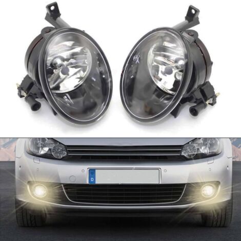 Feux antibrouillard pour VW Golf 6 Cabriolet Plus Eos Tiguan Beetle Caddy 3 Jetta Touran Seat Alhambra, 1 paire de verres transparents