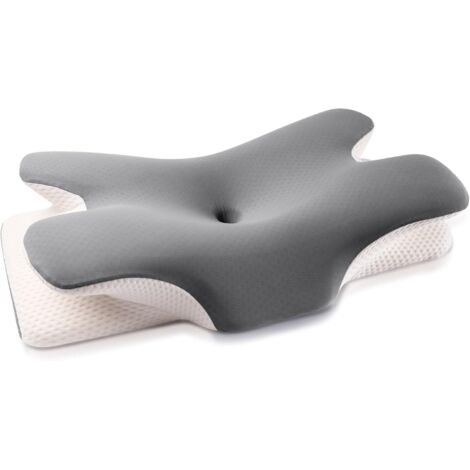 Oreiller Cervical, Oreiller En Mousse à Mémoire De Forme Pour Soulager Les Douleurs Cervicales Adapte Au Sommeil Soutien Des Contours Dormeurs Sur 98183951