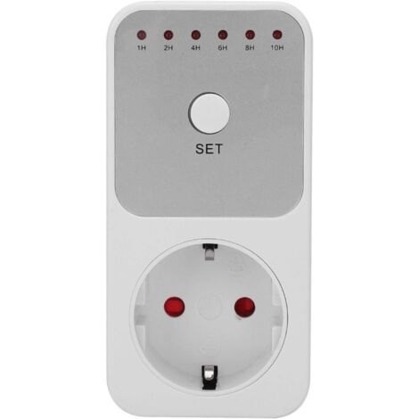 Commutateur de minuterie de Compte à rebours enfichable, contrôleur de commutateur de Prise de minuterie de Compte à rebours de 6 Types avec 1-10 Heures, EU Plug 220V (1/5)