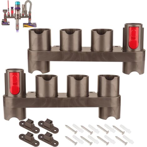 Support mural pour accessoires d'aspirateur sans fil Dyson Gen5 G5 V12 V15 V11 V10 V8 V7 V8 SV10 SV11, organiseur de pièces de rechange pour brosse (lot de 2, 10 emplacements de rangement) (1/5)
