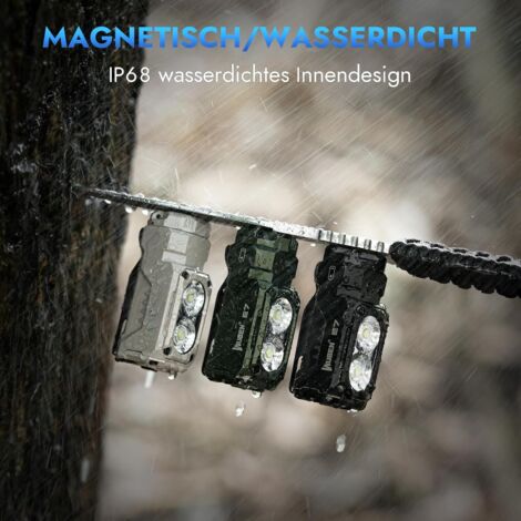 Adiwo Lampe de Poche à Clip, Rechargeable Petit Flashlight