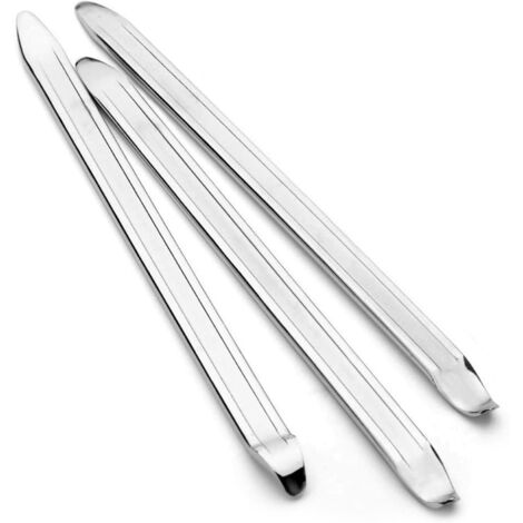 Lot de 3 démonte-pneus pour vélo, 28 cm, en acier haute résistance, outils de montage pour moto, vélo, voiture, scooter (1/5)
