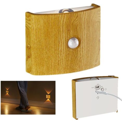 Applique murale d'intérieur à détecteur de mouvement LED avec détecteur de mouvement, lumière haut et bas 3500 K/4500 K/6500 K, lumières de placard magnétiques, 1200 mAh, veilleuses sans fil (1/5)