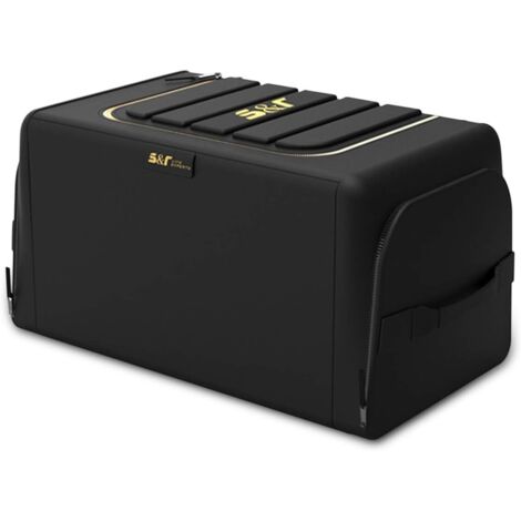 Organisateur de Coffre de Voiture Sacs pour Coffre de Voiture en Oxford Sac 3 Fois la Taille Pliable Grande Capacité Organiseurs pour Auto/SUV/Camion (Noir, 40L Pas de Poches latérales) (1/5)