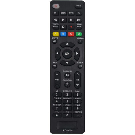 Applicable Remplacement de telecommande Universelle pour LG/Samsung/Sony/Toshiba/Sharp/Hitachi/TCL/Sanyo/Philips/Panasonic Smart TV -Configuration Facile de télévision (1/5)