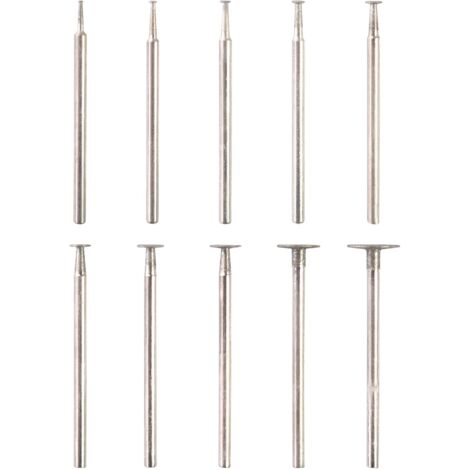 10 pièces de fraises diamantées en forme de T - Tige de 3/32 po Mini fraises à rainurer Fraises diamantées pour outils rotatifs (1/5)