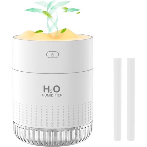Mini Humidificateur d'air Portable, Petit Humidificateur avec Brume Fraîche pour Les plantes, Humidificateur Personnel de Bureau Rechargeable pour la Chambre, Voyages, Bureau avec Lumière Nocturne