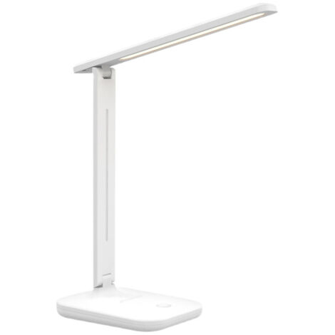 Lampe de Bureau LED - Doux pour les Yeux, Modes d'éclairage & Luminosité Réglable,Alimentation USB-C,pour Enfants, Étude,Travail de Bureau [Blanc] [Classe énergétique E]