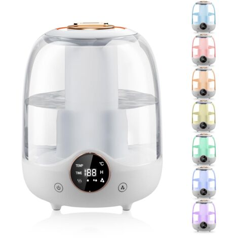 3L Humidificateur d'Air Chambre, Top-Fill avec Veilleuse, Humidificateur Silencieux pour Bébé (1/5)