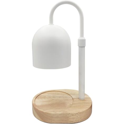 Lampe Chauffe-Bougie, fondoir de Bougie Confortable, Compatible avec Les bocaux, Cadeaux, Bougie sans Flamme, lumière chauffante pour Table, Blanc