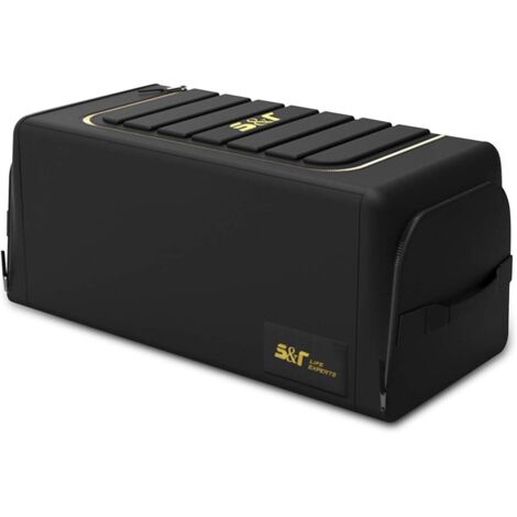 Organisateur de Coffre de Voiture Sacs pour Coffre de Voiture en Oxford Sac 3 Fois la Taille Pliable Grande Capacité Organiseurs pour Auto/SUV/Camion (Noir, 60L Pas de Poches latérales) (1/5)