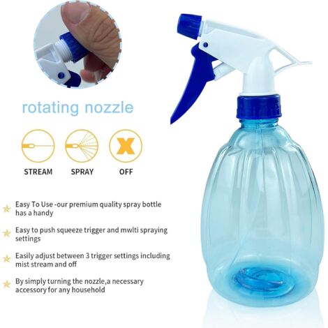 Vwoqiy 2 Pièces Vaporisateur 500ML - Bouteilles Spray Plastique Rechargeables Marron Et Vert