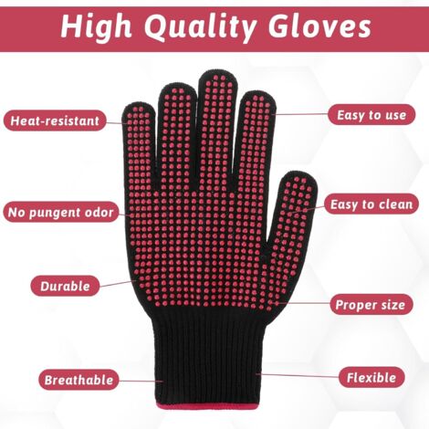 Venteo Guanto Anti Calore In Silicone Con Picots - Modello Ganti10s, Resistente Fino A 350°C, Lavabile In Lavatrice
