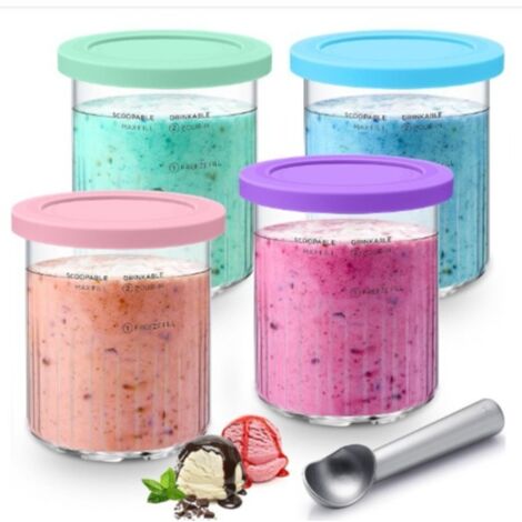Creami Tubs Pour Ninja Creami | Seau U00c0 Glace Ninja Creami Avec