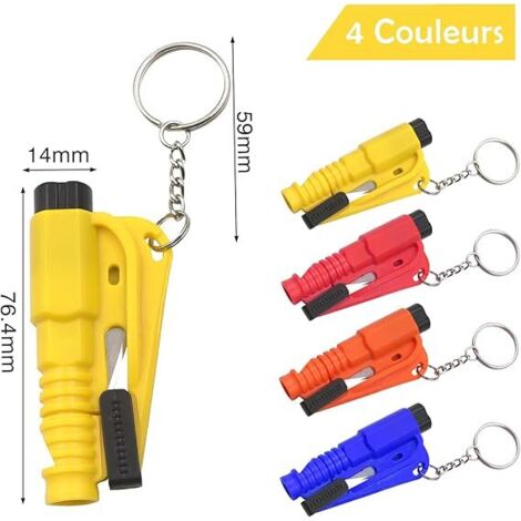UUlioyer Lot De 2 Brise-Vitre & Coupe-Ceinture – Marteau De Sécurité Voiture D’Urgence 2 En 1, Sauvetage Rapide