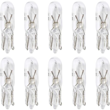10 PCS 12V T5 W1.2W LED Incandescent, Lumière Blanche pour Tableau de Bord Voiture, Indicateur Compteur Intérieur Auto, Éclairage Incandescent Remplacement pour Voiture Moto Camion (1/5)