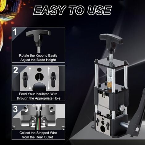 Eirolace Dénudeur Câble Électrique 1-30Mm,Avec Réglage