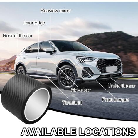Film Autocollant Fibre De Carbone 6D Noir 10cm X 900cm - Protection Premium Voiture & Moto
