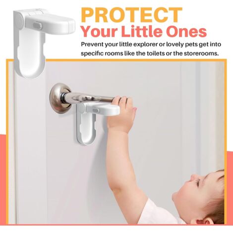 Kit Sécurité Maison 8 Serrures De Sécurité Bébé VegMai - Transparentes, Adhésif 3M - Pour Armoires, Tiroirs, WC Sécurité Maison Transparente