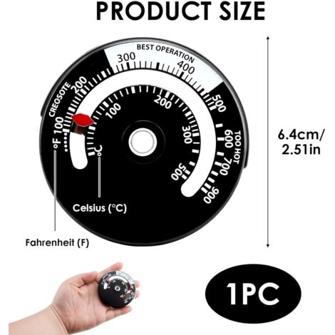 Thermomètre pour Poêle à Bois, Thermomètre Magnétique pour Cheminée Thermomètre pour Poêle à Bois, Thermomètre Magnétique pour Cheminée