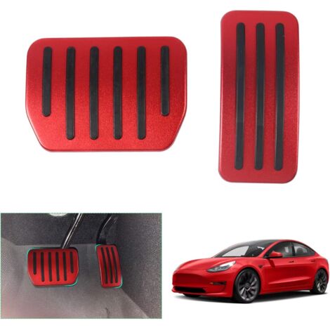 Kit Repose-pieds Et Pédales Pour Tesla Model 3 (2017-2024) - Accélérateur, Frein, Repose-pieds En Acier Et Caoutchouc