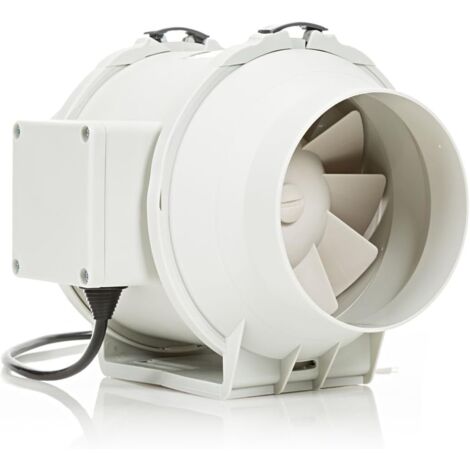 Extracteur d'air en ligne 125 mm – Débit 248/284 m3/h – Ventilateur silencieux IP44 pour espaces restreints – Installation facile