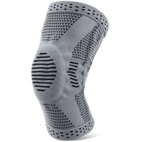 MAYKI Genouillere Sport Femme 1 Piece - Avec Coussinet Gel Rotulien 3D Et Stabilisateurs Ressorts, Ajustable Respirante Pour Course, Arthrose, Ligament