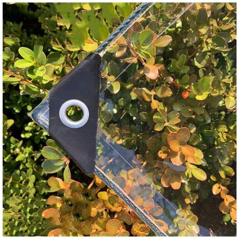 Bâche de protection transparente 420g/m² – Épaisseur 0.3mm – Résistante aux intempéries – Pour meubles, voitures, piscines – Inclut corde et serre-câbles 2x3m