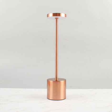 Lampe de chevet tactile sans fil LED, 800mAh 2 PCS lampe de table rechargeable usb, lumiere bureau puissante piles, 3 températures de couleur, pour chevet, bureau, restaurant, exterieur (1/5)