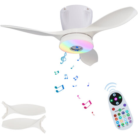Ventilateur de plafond LED Beacon Aria blanc silencieux 122 cm