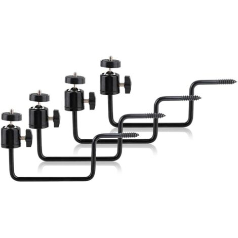 Lot de 4 supports de fixation réglables pour caméra d'extérieur avec vis de 6,35 mm pour caméras de chasse, support de caméra de chasse en fer robuste, compatible avec la faune sauvage