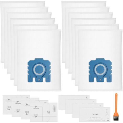 Lot de 12 Sacs à Poussière Pure GN 3D Compatibles avec Miele GN pour Aspirateurs Classic C1 Complete C2 Complete C3, S2 S4 S5 S6 S8 Series avec 4 + 4 Filtres Air Clean (1/5)