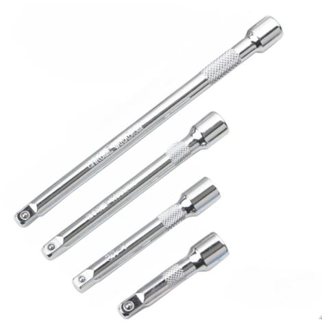 Jeu de 4 rallonges pour douilles 1/4", jeu de rallonges pour clé à cliquet avec douilles 1/4", 2" / 50 mm, 3"/ 75 mm, 4"/ 100 mm, 6"/ 150 mm, matériau CR-V durable de qualité supérieure (1/5)