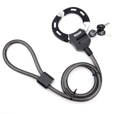 Antivol Trotinette Électrique 1.2m Haute Sécurité - Cadenas Câble Acier 12mm, Anti-Coupe, Étanché, Pour Vélo, Scooter, Moto, Antivol Menottes Robuste