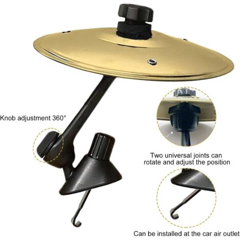 Mini Cymbale De Voiture Or - Décor Pour Grille D'Aération - Accessoire Auto Humoristique