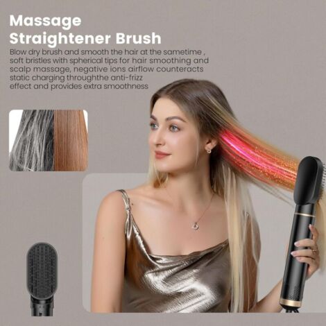Sèche-cheveux Styler 5-en-1 TTLIFE - Avec Accessoires Boucleurs Auto-wrap - Noir Et Or