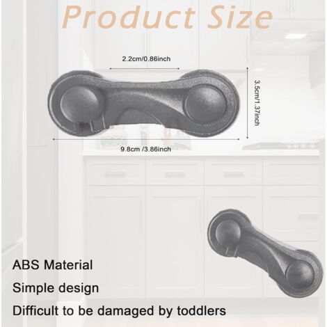 10 Pièces Bloque Porte Bébé Placard Sécurité - Serrures Tiroirs Adhésif Enfant, Verrous Plastique Réfrigérateur Cuisine Meubles